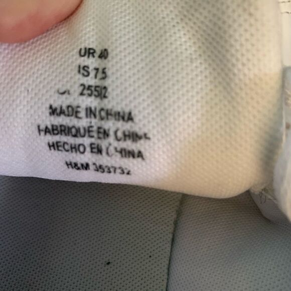 H&M white faux leather sneakers Size 40 - Picture 10 of 10